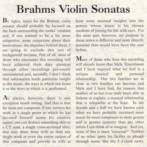 Brahms - The Violin Sonatas