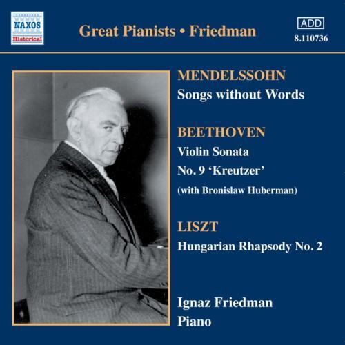 Mendelssohn: Songs Without Words (Friedman) (1930-1931)