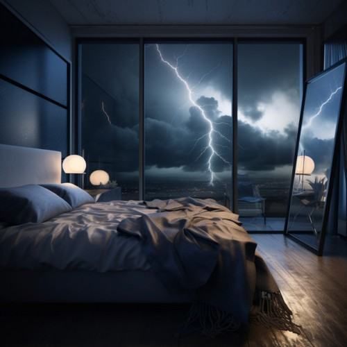 Thunderous Night's Embrace: Nocturne Sleep Serenity