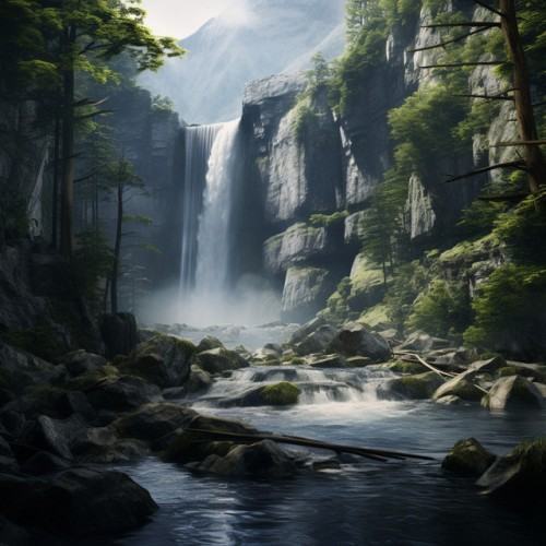 Waterfall Serenity: Soothing Sounds for Pets